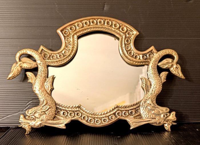 Tritoni, 27 cm - Spiegel - Messing, Antiek en Kunst, Curiosa en Brocante