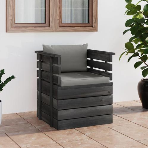 vidaXL Fauteuil de jardin avec coussins Bois de pin, Tuin en Terras, Tuinsets en Loungesets, Verzenden