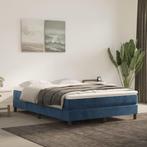 vidaXL Sommier à ressorts de lit Bleu foncé 140x200 cm Velou