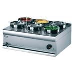 Bain Marie | 2kW | RVS | Met aftapkraan | Incl. 6x 4,5L pan, Verzenden, Nieuw in verpakking