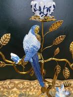 Kaarsenhouder (2) - polyresin, Metaal - Papegaaien kandelaar