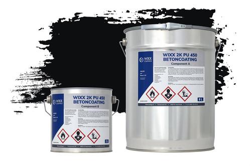 Wixx 2K PU 450 Betoncoating RAL 9005 | Gitzwart 5L, Doe-het-zelf en Bouw, Verf, Beits en Lak, Nieuw, Verzenden