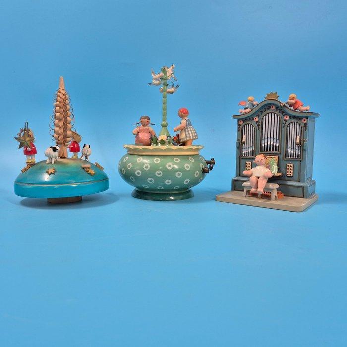 STEINBACH - Jouet 3er Set Erzgebirge Spieldosen – Steinbach, Antiquités & Art, Antiquités | Jouets