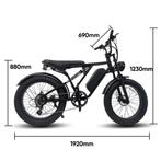 Y24 Fatbike E-Bike 250Watt motorvermogen topsnelheid 25 Km/U, Fietsen en Brommers, Elektrische fietsen, Nieuw, 50 km per accu of meer