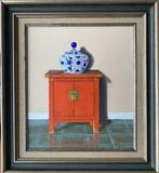 Ben Oude Breuil (1949) - Chinees kastje met dekselpot, Antiquités & Art