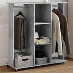 vidaXL Kledingkast met wielen 102x38x110 cm bewerkt hout, Huis en Inrichting, Kasten | Kleerkasten, Verzenden, Nieuw