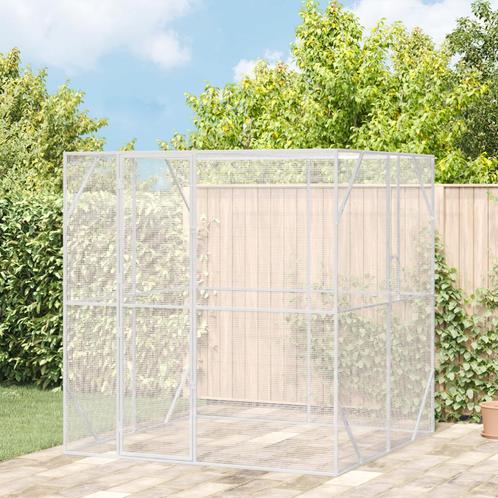 vidaXL Vogelvolière Antraciet 209x202x214 cm Staal, Dieren en Toebehoren, Vogels | Toebehoren, Nieuw, Verzenden