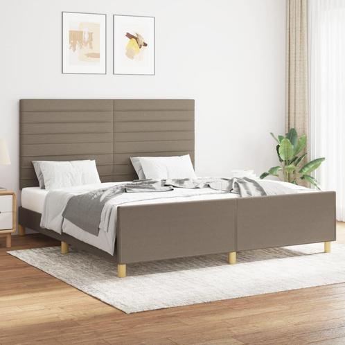vidaXL Bedframe zonder matras stof taupe 160x200 cm, Huis en Inrichting, Slaapkamer | Bedden, Nieuw, Verzenden