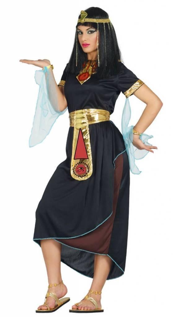 Cleopatra Kostuum Zwart Goud Dames, Kleding | Dames, Carnavalskleding en Feestkleding, Nieuw, Verzenden