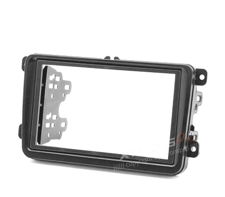 FACADE AUTORADIO 2 DIN NOIR POUR SKODA VOLKSWAGEN VW SEAT, Auto diversen, Autoradio's, Verzenden
