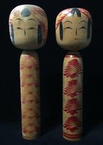 Set van 2 / Japanse vintage houten Kokeshi-pop (H:30cm) -