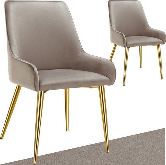 2dekans | tectake® Eetkamerstoel Avane - Fluweeloptiek -, Huis en Inrichting, Stoelen, Ophalen of Verzenden