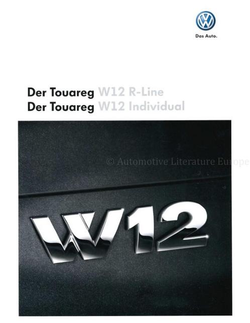 2009 VOLKSWAGEN TOUAREG W12 / W12 R-LINE SPORT BROCHURE DU.., Livres, Autos | Brochures & Magazines, Enlèvement ou Envoi