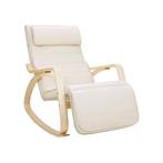 Schommelstoel Berkenhout Beige | Tweede Kansje voor minder!, Huis en Inrichting, Stoelen, Verzenden, Nieuw, Overige kleuren, Hout