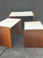 Set bijzettafels - Hout, Plastic - Drie bijzettafeltjes