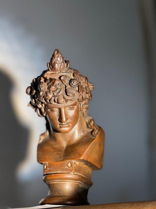 Beeld, Dionysus, the God of Wine - 16 cm - Brons, Antiquités & Art, Curiosités & Brocante