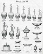 Saint Louis - Parfumfles (3) - Modèle Sapho - Kristal, Antiek en Kunst, Antiek | Glaswerk en Kristal