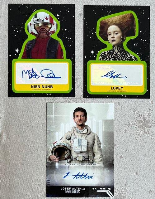 Star Wars The Rise of Skywalker - Topps - 3x autograph card, Verzamelen, Overige Verzamelen