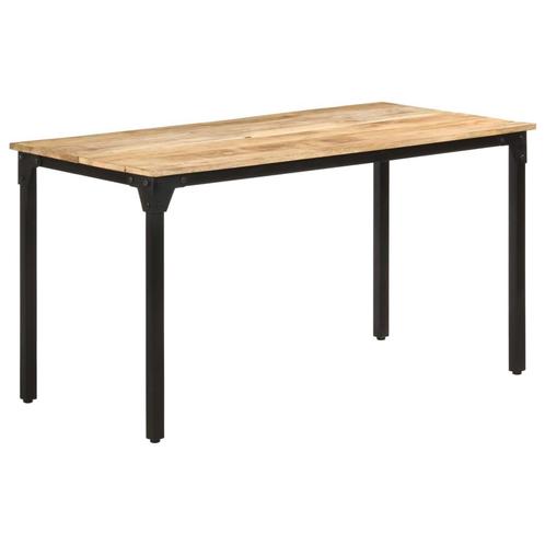 vidaXL Eettafel 140x70x76 cm ruw mangohout, Huis en Inrichting, Tafels | Eettafels, Nieuw, Verzenden