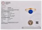 Ring - 14 karaat Geel goud - 2.45ct. tw. Tanzaniet - Diamant