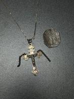 Kruis - Zilver - gotisch zilveren kruis, Jezus /, Antiek en Kunst