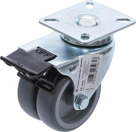 Zwenkwiel met rem diameter 75 mm, Auto-onderdelen, Banden en Velgen, Verzenden