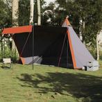 vidaXL Tente familiale tipi 6 personnes gris et orange, Caravans en Kamperen, Tenten