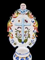 Wijwatervat - Bénitier en Faïence de Rouen - 24 cm -, Antiquités & Art, Antiquités | Livres & Manuscrits