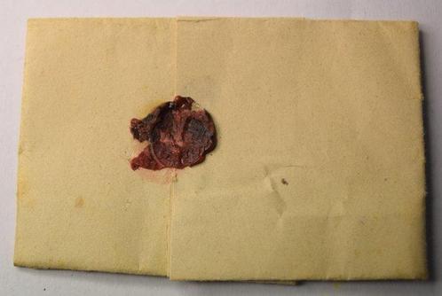 Relikwie - Papier - Buste reliquie in brief met stof van de, Antiek en Kunst, Kunst | Niet-Westerse kunst