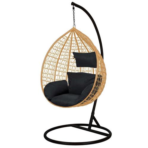 Stijlvolle Hangstoel met Rotan Design - Geschikt voor Bal..., Huis en Inrichting, Stoelen, Nieuw, Ophalen of Verzenden