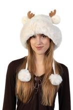 Bontmuts Rendier Fleece Crème Bont Muts Hoorns Oren Touwtjes, Vêtements | Femmes, Chapeaux & Casquettes, Ophalen of Verzenden