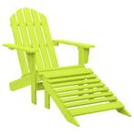 vidaXL Chaise de jardin Adirondack avec pouf bois de, Tuin en Terras, Tuinsets en Loungesets, Verzenden