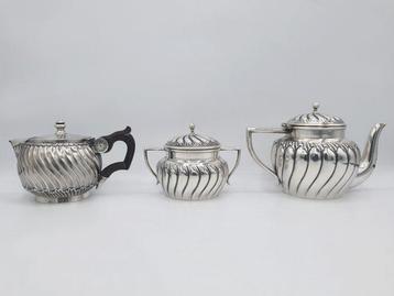 Koffie- en theeservies - .800 zilver, .925 zilver, .950, Antiek en Kunst