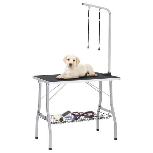 vidaXL Hondentrimtafel verstelbaar met 2 lussen en, Dieren en Toebehoren, Overige Dieren-accessoires, Nieuw, Verzenden