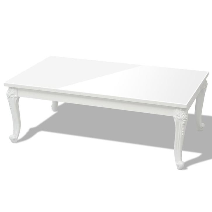 Salontafel Wit Hoogglans 115cm | Tweede Kansje | -56%, Huis en Inrichting, Tafels | Salontafels, 100 tot 150 cm, Rechthoekig, Nieuw