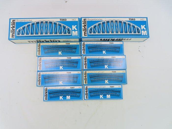 Märklin H0 - 7263/7267/7269 - Modeltrein brugdelen (10) -, Hobby en Vrije tijd, Modeltreinen | H0