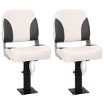 vidaXL Bootstoel 2 set inklapbaar met lage rugleuning, Watersport en Boten, Verzenden, Nieuw