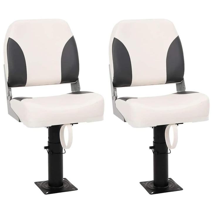 vidaXL Bootstoel 2 set inklapbaar met lage rugleuning, Sports nautiques & Bateaux, Accessoires navigation, Envoi
