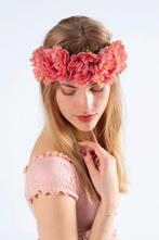 Bloemenkrans Haar Pioenrozen Roze Bloemen Haarband Peony Haw, Kleding | Dames, Nieuw, Ophalen of Verzenden