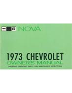 1973 CHEVROLET NOVA INSTRUCTIEBOEKJE ENGELS, Auto diversen, Handleidingen en Instructieboekjes