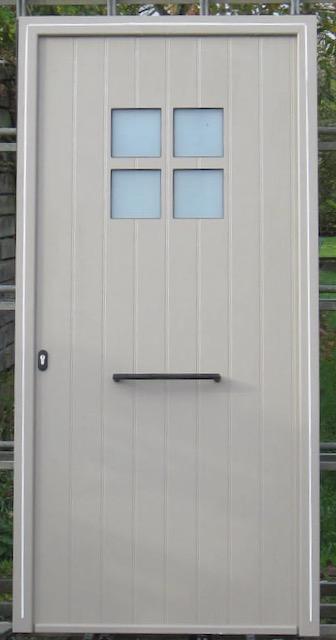 pvc voordeur , buitendeur , deur 105 x 218 wit / balmoral, Doe-het-zelf en Bouw, Deuren en Vliegenramen, Nieuw, Glas, Kunststof