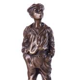 Figure - Mousse Siffleur– Bronzefigur des pfeifenden Jungen, Antiek en Kunst