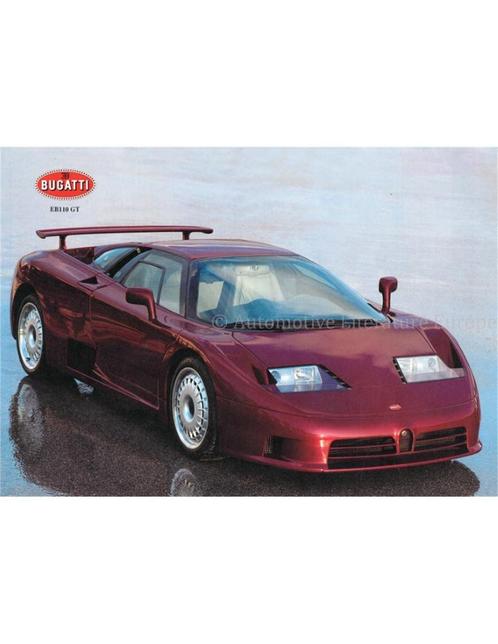 1992 BUGATTI EB110 GT LEAFLET ENGELS, Livres, Autos | Brochures & Magazines, Enlèvement ou Envoi