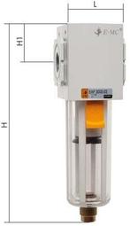 Filter 5microns G3/8 2900l/min Auto Dubbelwandig Kunststof, Doe-het-zelf en Bouw, Overige Doe-Het-Zelf en Bouw, Verzenden, Nieuw