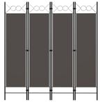 vidaXL Kamerscherm met 4 panelen 160x180 cm antraciet, Huis en Inrichting, Verzenden, Nieuw