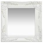 vidaXL Miroir mural style baroque 40x40 cm Blanc, Maison & Meubles, Accessoires pour la Maison | Miroirs, Verzenden, Neuf