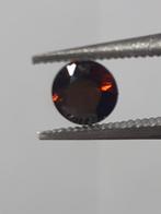 Natural orangy reddish brown zircon - 0.35 ct - round - unhe, Verzenden