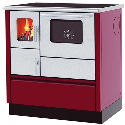 Houtfornuis - 75x60x85cm - 8kW - rood grijs - A+, Huis en Inrichting, Kachels, Nieuw, Ophalen of Verzenden
