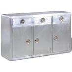 vidaXL Buffet avec 3 tiroirs Style vintage Aluminium, Huis en Inrichting, Kasten | Dressoirs, Verzenden