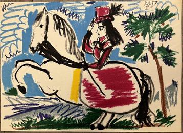 Pablo Picasso (1881-1973) - Jacqueline sur son cheval
